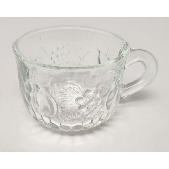 Jeannette 20PCS Glass Fruit Pattern Punch Bowl & Cups Party, Holiday, Hosting - Picture 7 of 13